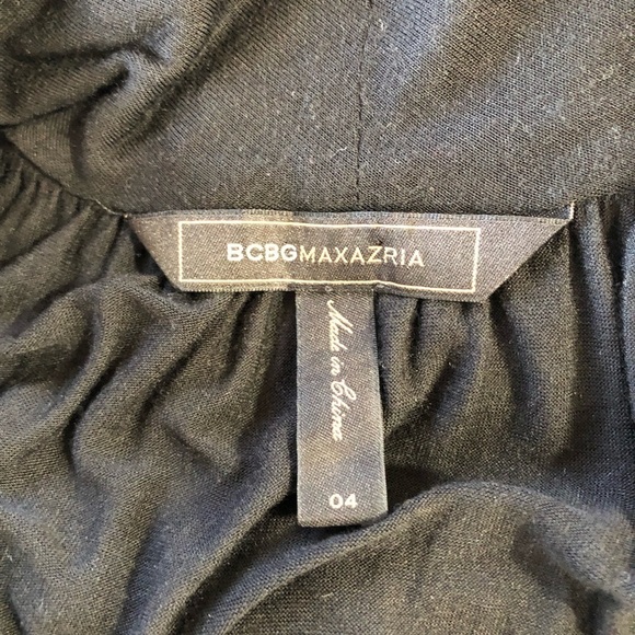 BCBGMaxAzria dress sheer cowl top grey skirt 4 - Picture 8 of 10